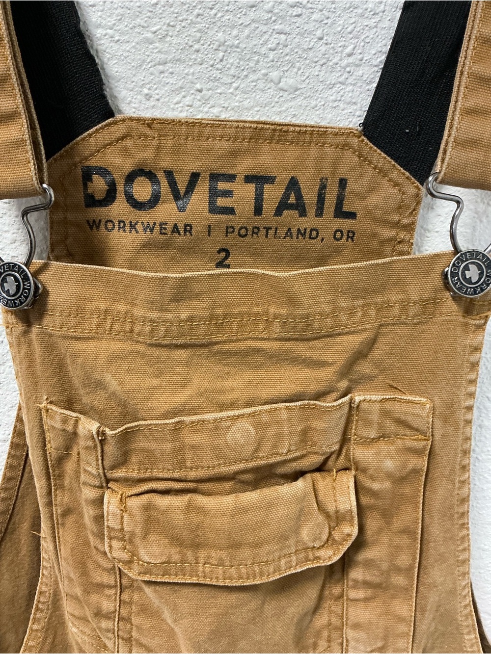 Kids' Dovetail Tan Canvas Overalls - Picture 2 of 7